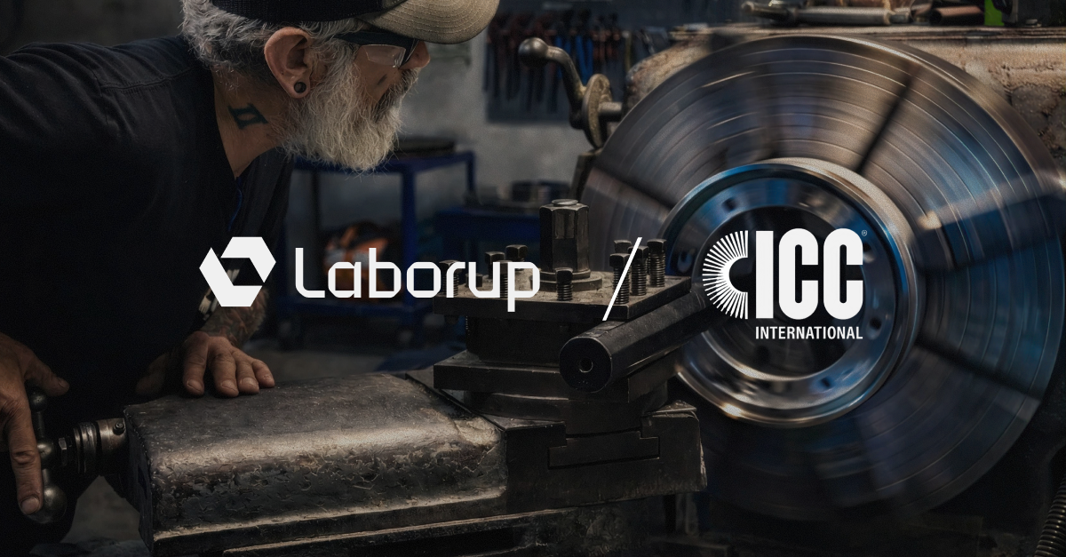 Laborup and ICC International logos over an industrial operation