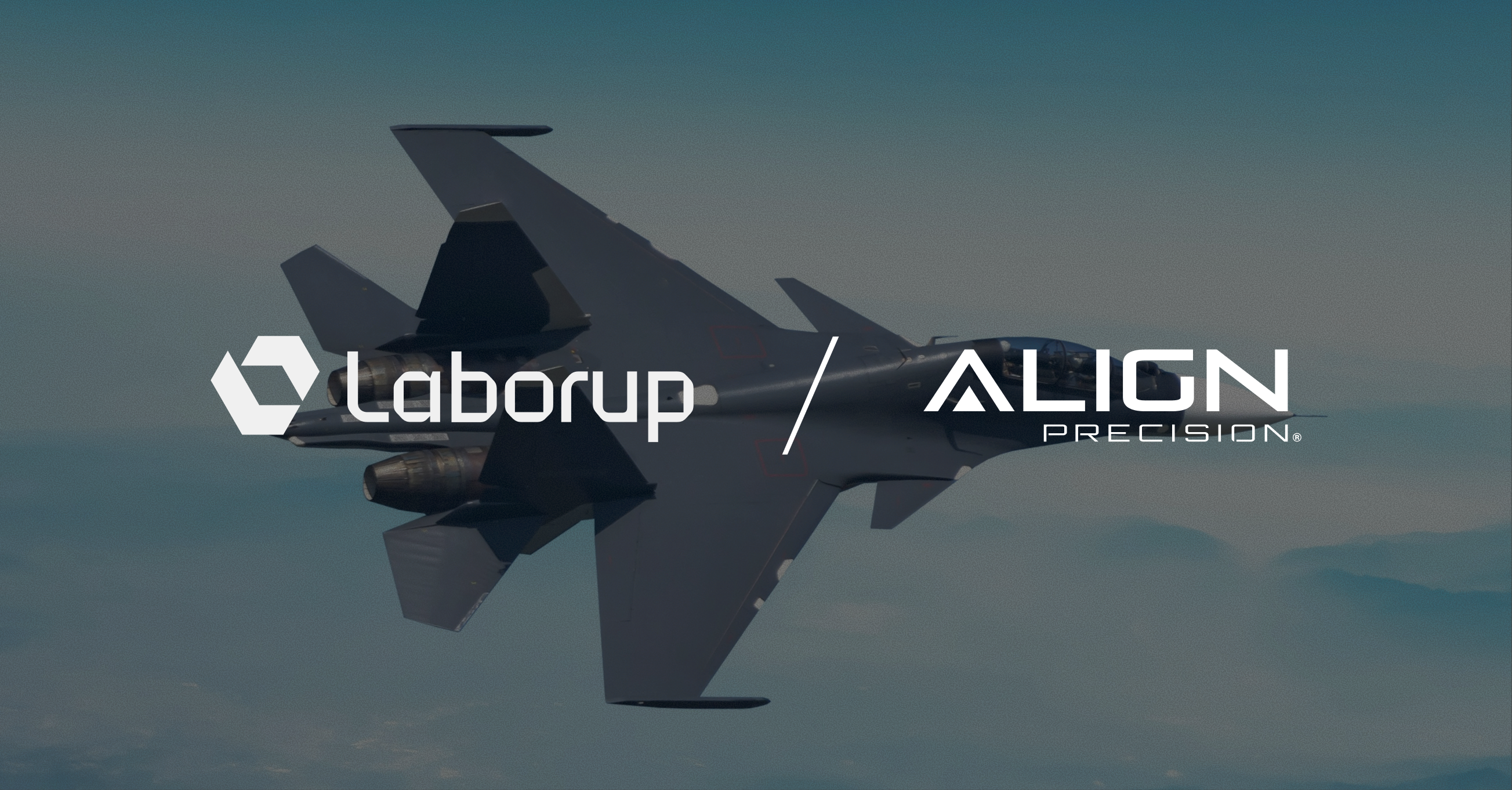 Laborup and Align Precision logos over a manufacturing operation